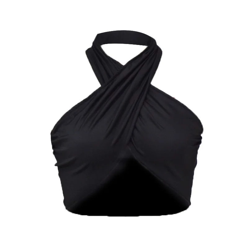 

Wrapped Chest Strap Halter Neck Bottoming Tube Top Vest Women's Clothing Corpio De Mujer Blusa Feminina Vero Ropa Para Topy