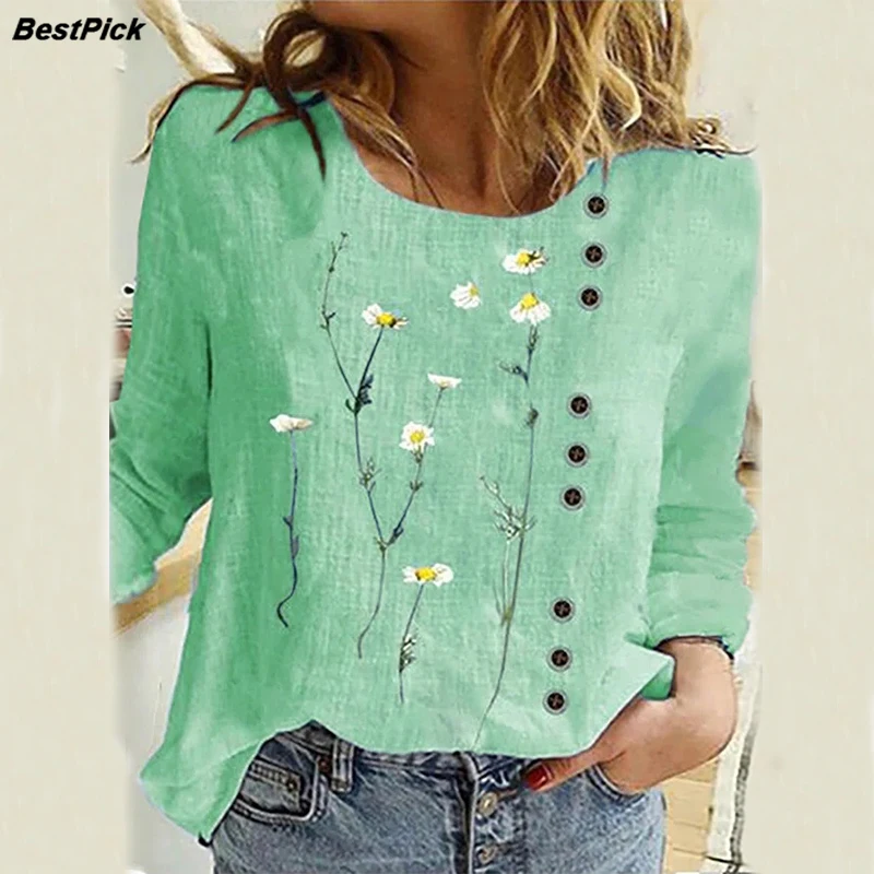 2021 New Floral Printed Women T Shirts O Neck Long Sleeve Casual T-Shirt Plus Size Ladies Female Fashion Tops Tees Blusa
2021 New Floral Printed Women T Shirts O Neck Long Sleeve Casual T-Shirt Plus Size Ladies Female Fashion Tops Tees Blusa