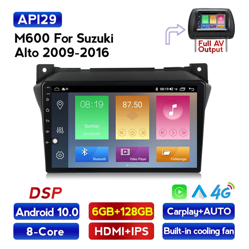 4G lte 6 + 128G Android 10,0 автомобильный DVD-плеер GPS-навигация для Suzuki Alto 2009-2016 аудио Радио стерео головное устройство 2.5D IPS WIFI BT
4G lte 6 + 128G Android 10,0 автомобильный DVD-плеер GPS-навигация для Suzuki Alto 2009-2016 аудио Радио стерео головное устройство 2.5D IPS WIFI BT