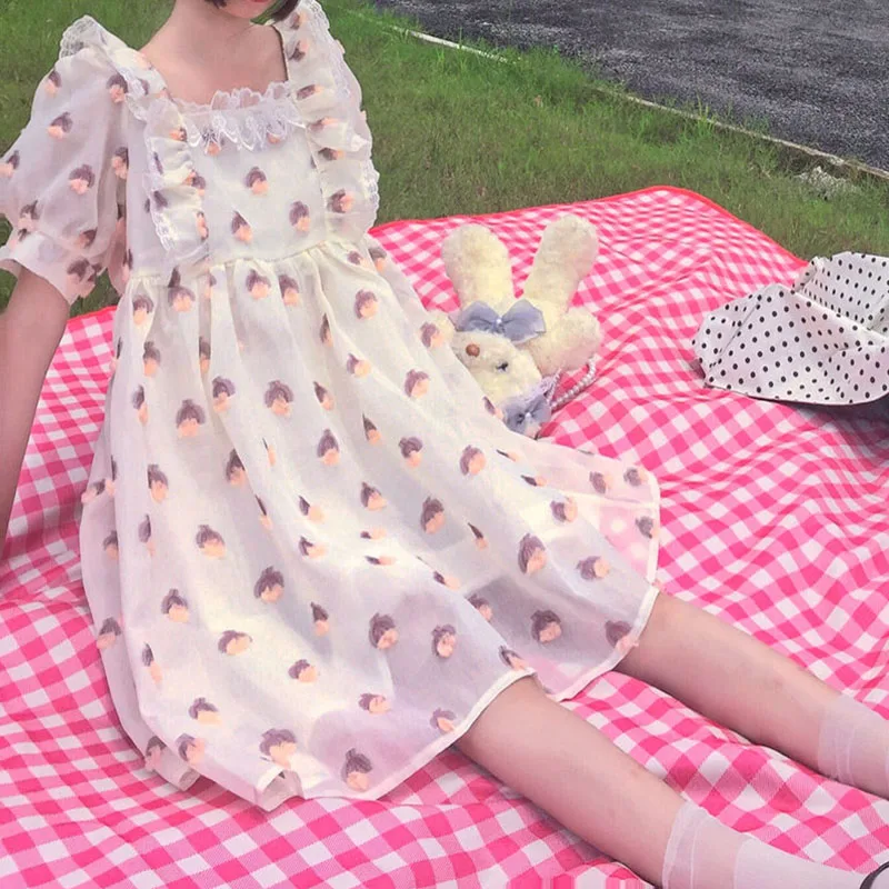2021 Summer Fashion Japanese Hot Sale Women's Sweet Flower Girl Waist Thinner Square Collar Short Sleeve Student Dress
2021 Summer Fashion Japanese Hot Sale Women's Sweet Flower Girl Waist Thinner Square Collar Short Sleeve Student Dress
