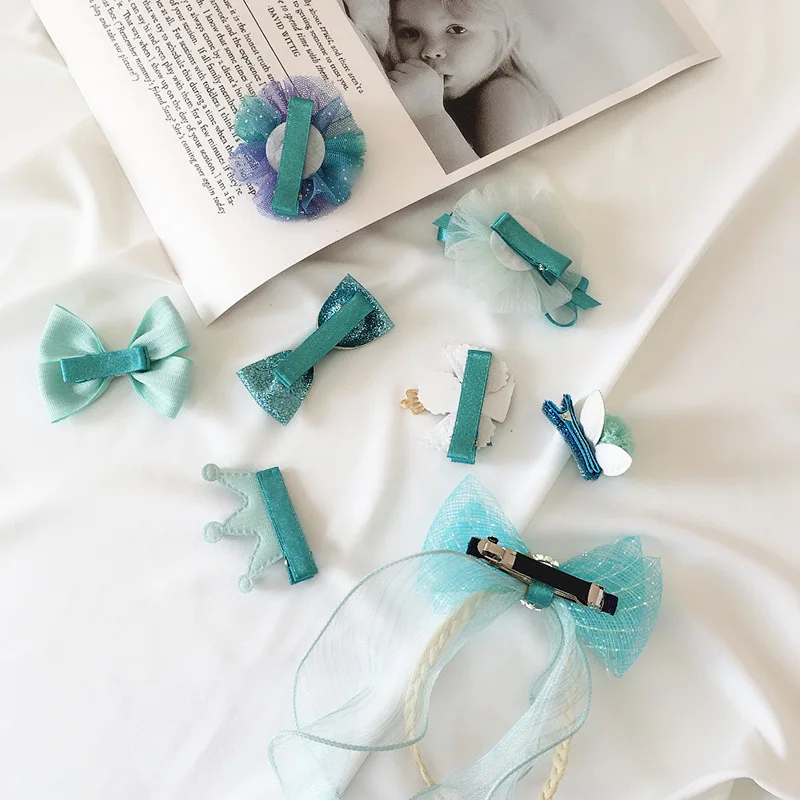 New Bow Hairpins Baby Girl Crown Hair Clips for Girls Barrettes Kids Accessories Cute Bobby Pins Headdress Children Headwear | Аксессуары