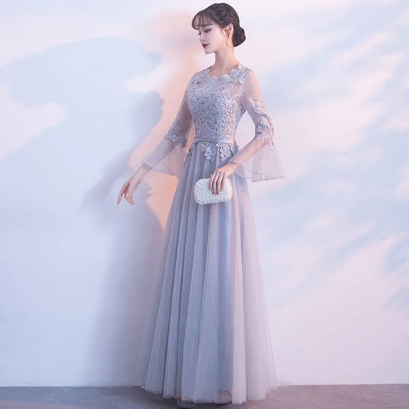 Женское платье с длинным рукавом и круглым вырезом, серое Тюлевое платье для выпускного вечера, Дешевое платье до пола на молнии сзади, вече...
Женское платье с длинным рукавом и круглым вырезом, серое Тюлевое платье для выпускного вечера, Дешевое платье до пола на молнии сзади, вече...