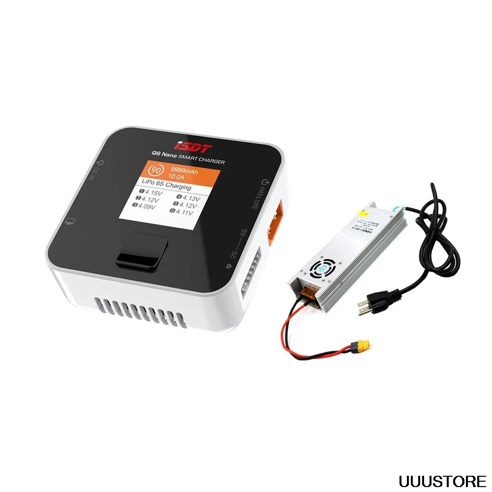 Зарядное устройство ISDT Q6 Nano BattGo, 200 Вт, 8 А, для литий-полимерных аккумуляторов, белого цвета, с адаптером питания LANTIAN 24 В, 16,6 А, 400 Вт
Зарядное устройство ISDT Q6 Nano BattGo, 200 Вт, 8 А, для литий-полимерных аккумуляторов, белого цвета, с адаптером питания LANTIAN 24 В, 16,6 А, 400 Вт