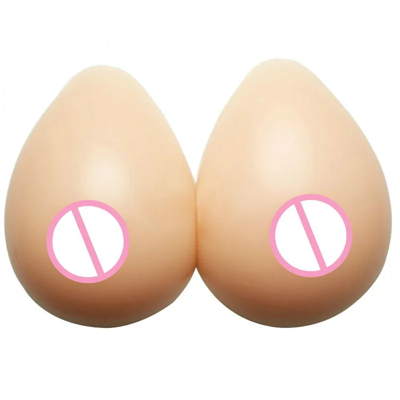 2400g Waterdrop Silicone Fake Breast Form Soft Boobs Bionic Skin Crossdresser Transgender Queen Transvestite Mastectomy Bra