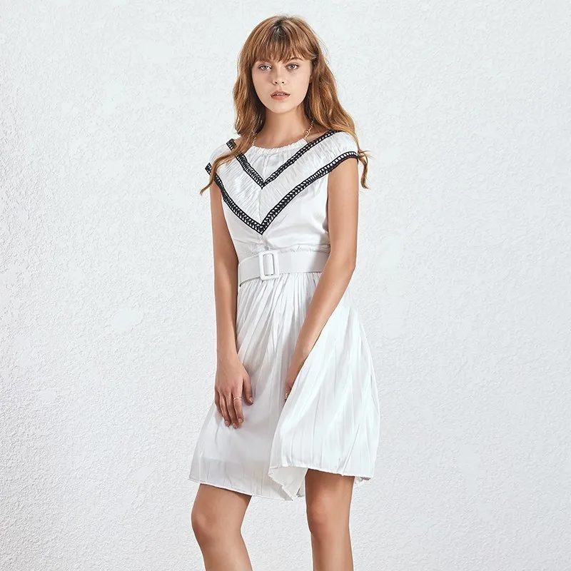 Elegant Hollow Out Dress For Women Halter Short Sleeve High Waist With Sashes Mini Dresses Female Fashion Clothing Summer
Elegant Hollow Out Dress For Women Halter Short Sleeve High Waist With Sashes Mini Dresses Female Fashion Clothing Summer