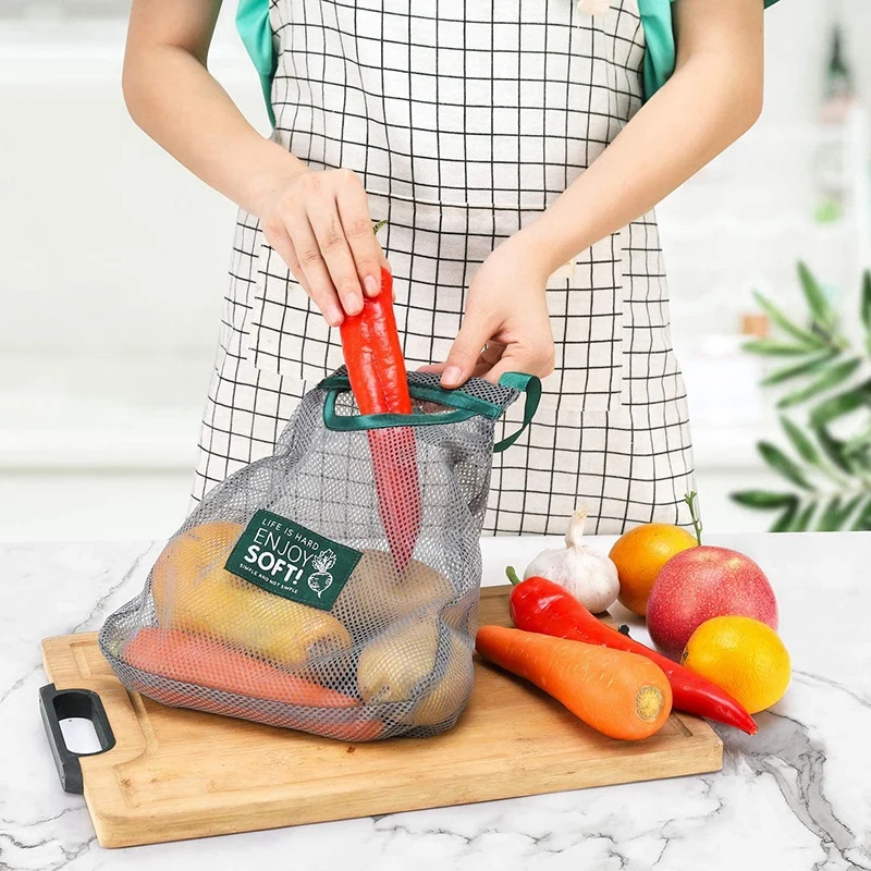Reusable Mesh Bags for Fruit and Vegetable Hanging Storage, Kitchen Storage,Washable & Foldable Net Bags
Reusable Mesh Bags for Fruit and Vegetable Hanging Storage, Kitchen Storage,Washable & Foldable Net Bags