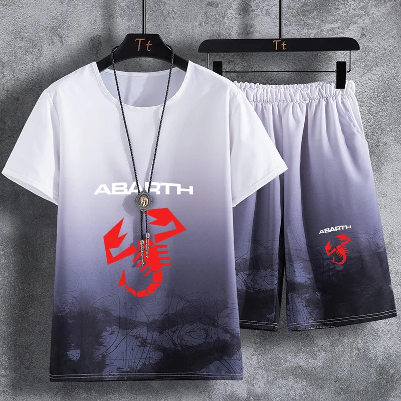 Casual Trend Summer Men's suits Abarth car logo printing High Quality Cotton Harajuku Gradient Men's T-shirt+shorts 2-piece set
Casual Trend Summer Men's suits Abarth car logo printing High Quality Cotton Harajuku Gradient Men's T-shirt+shorts 2-piece set