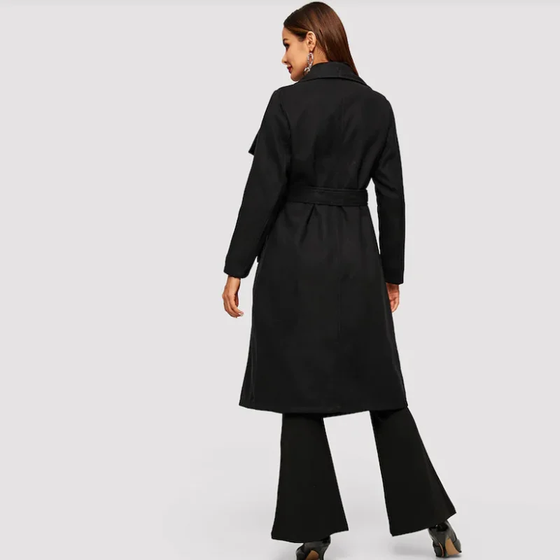 Aurkrrvn Black Women Long Trench Winter High Street Belted Asymmetric Coats Woman Office Lady Winter Coats Outwear OL 2020
Aurkrrvn Black Women Long Trench Winter High Street Belted Asymmetric Coats Woman Office Lady Winter Coats Outwear OL 2020