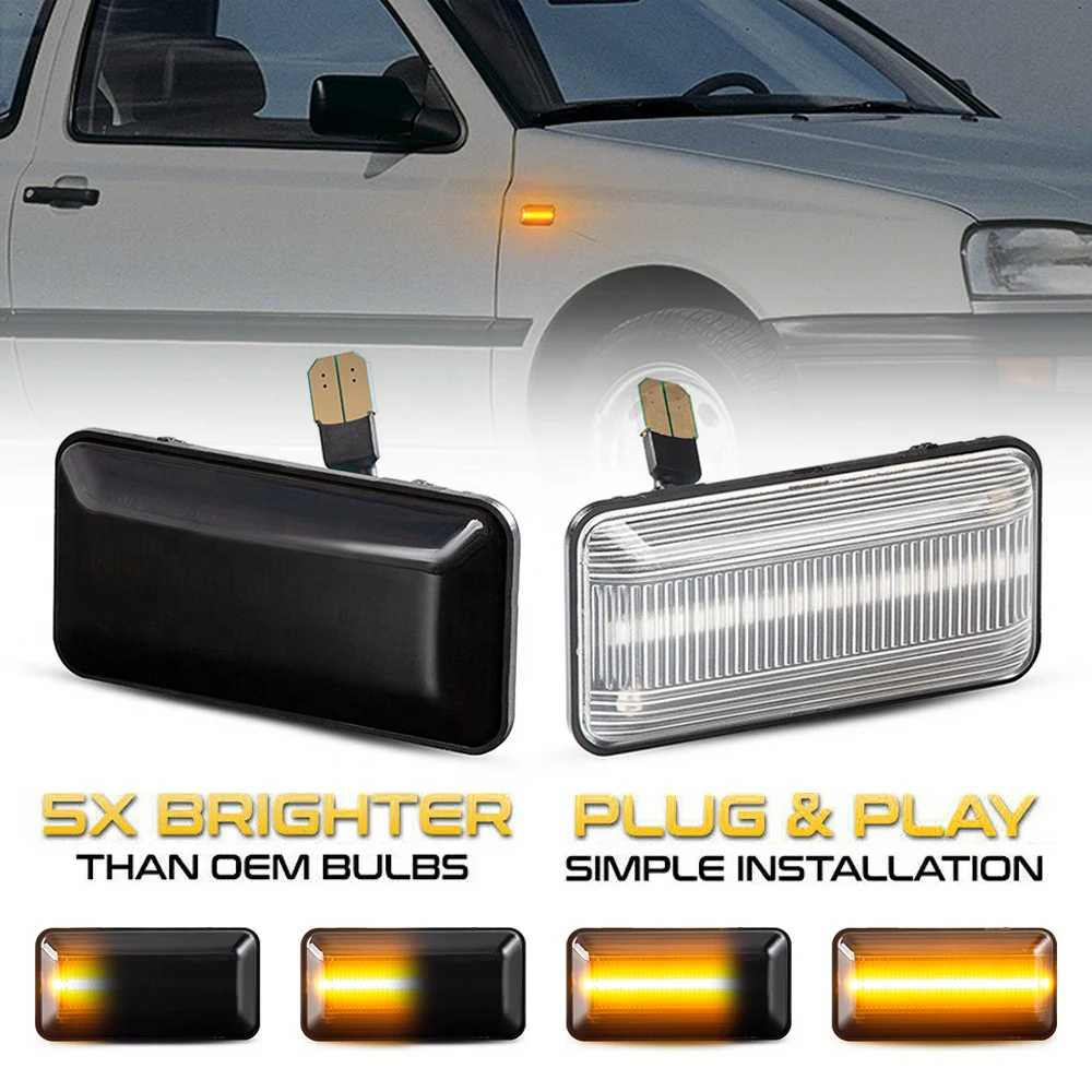 2Pcs Dynamic LED Side Marker Light Turn Signal Blinker Lamps For Seat Ibiza 2 Cordoba 1 VW Jetta A2 Vento A3 Golf 2 3 Passat B3
2Pcs Dynamic LED Side Marker Light Turn Signal Blinker Lamps For Seat Ibiza 2 Cordoba 1 VW Jetta A2 Vento A3 Golf 2 3 Passat B3