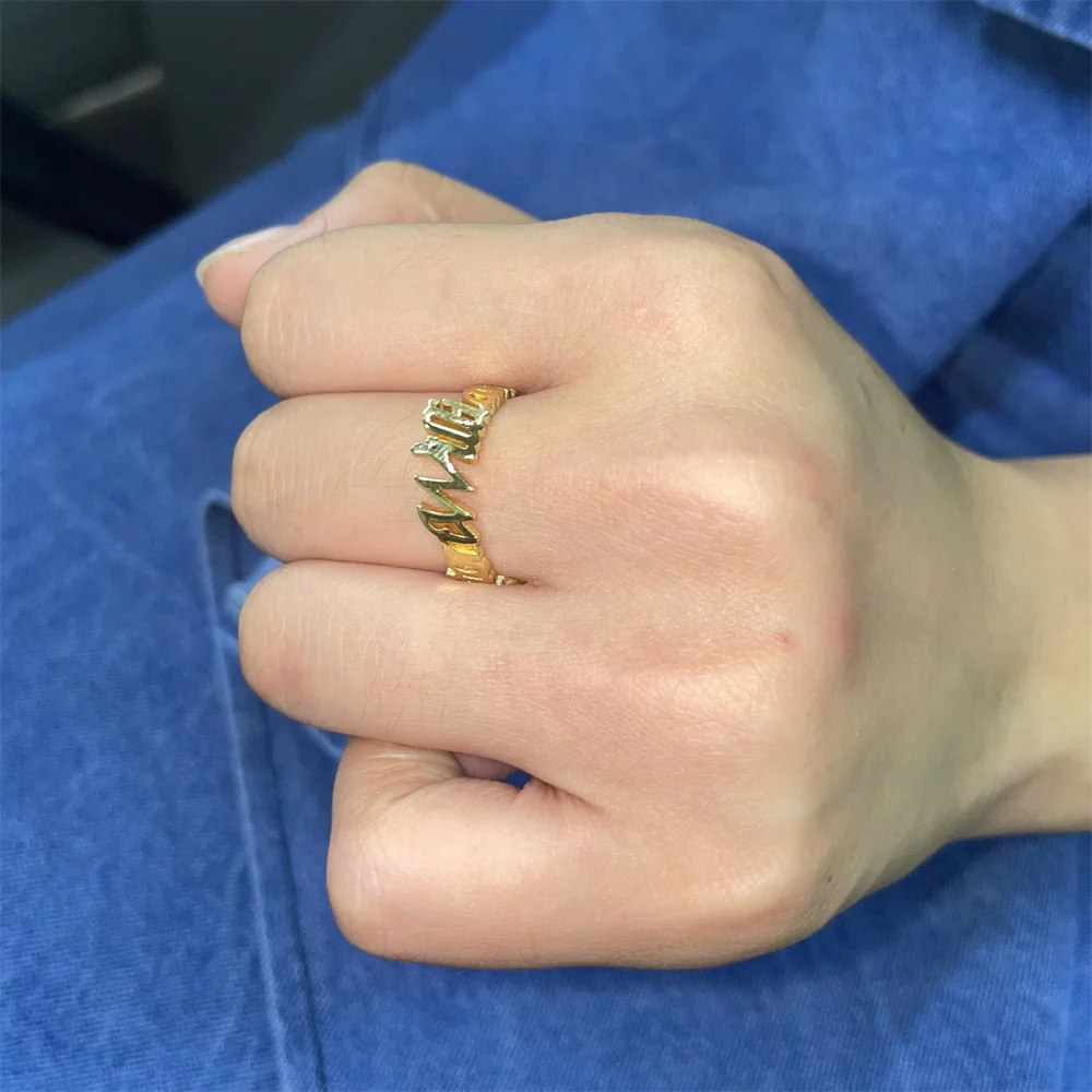 Custom Name Ring for Women Personalized Stainless steel Ring Custom Nameplate Letter Rings Jewelry for Christmas Gift
Custom Name Ring for Women Personalized Stainless steel Ring Custom Nameplate Letter Rings Jewelry for Christmas Gift
