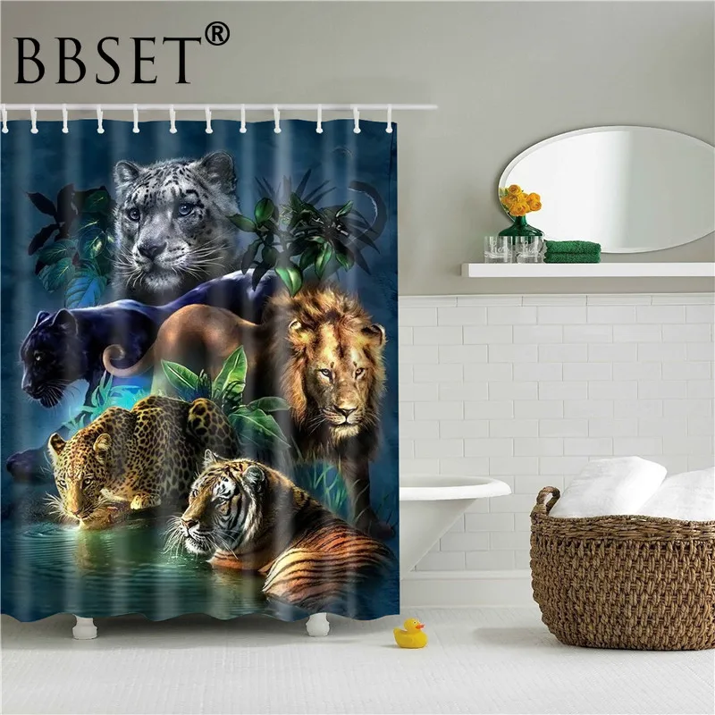 Cat Family Animal Shower Curtain Ferocious Beasts In The Forest Pattern Waterproof Multi-size Douchegordijn Bathroom Decor
Cat Family Animal Shower Curtain Ferocious Beasts In The Forest Pattern Waterproof Multi-size Douchegordijn Bathroom Decor