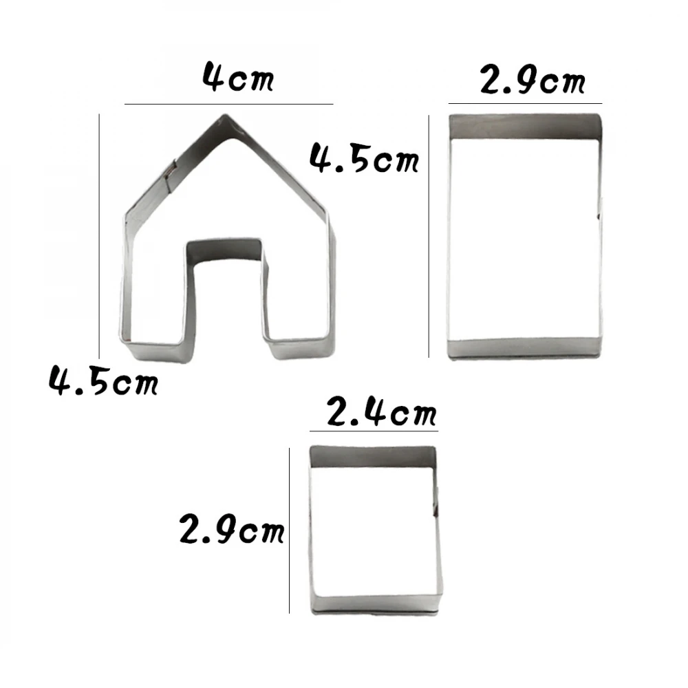 3PCS Christmas Gingerbread House Biscuit Cutter Set Stainless Steel Cookie Mould Home Baking Tools Kitchen Supplies
3PCS Christmas Gingerbread House Biscuit Cutter Set Stainless Steel Cookie Mould Home Baking Tools Kitchen Supplies