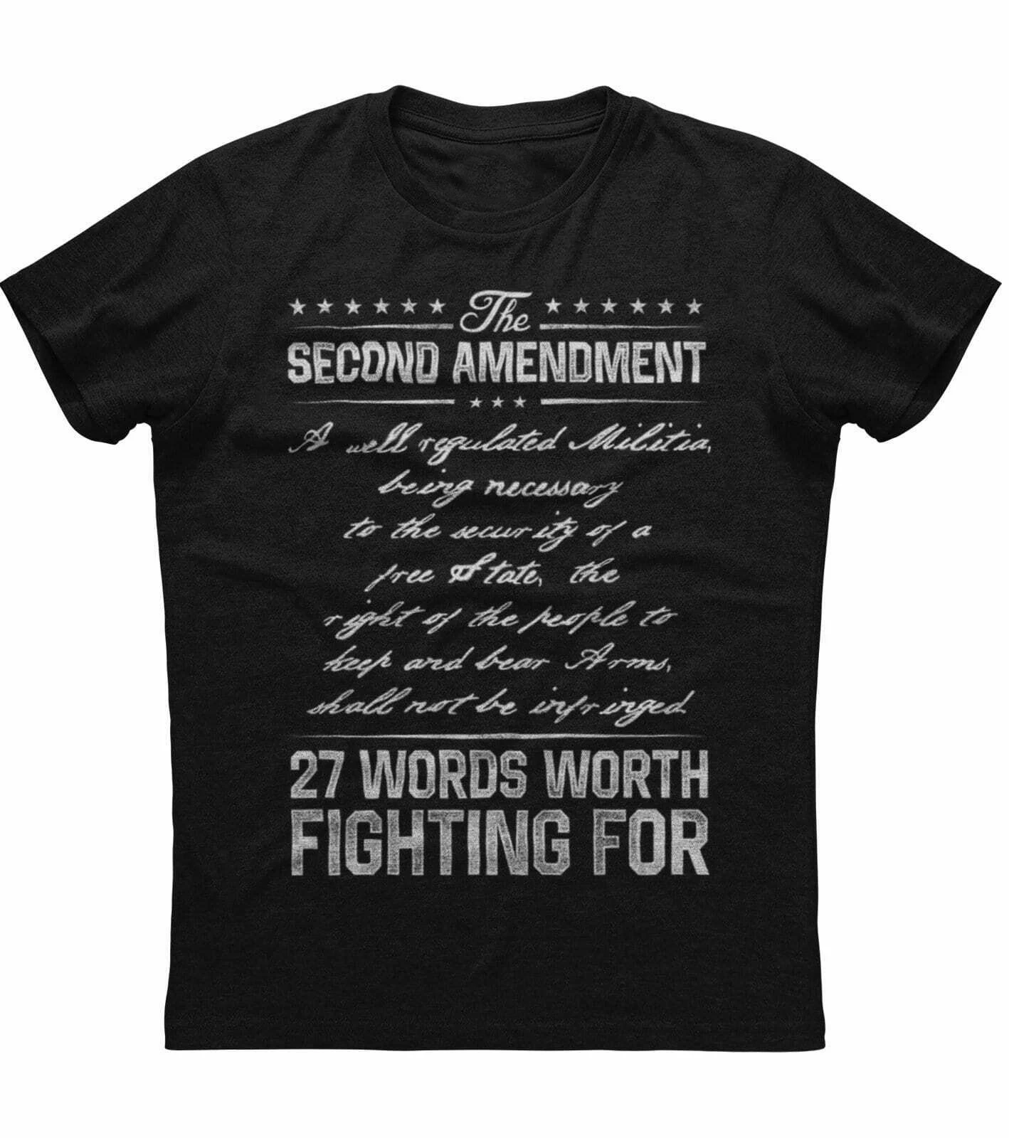 Second Amendment Value Fiting 27 Wor ic T-shi. Summer Cato Sho Mouw O-ne ntlemen New S-3XL
Second Amendment Value Fiting 27 Wor ic T-shi. Summer Cato Sho Mouw O-ne ntlemen New S-3XL