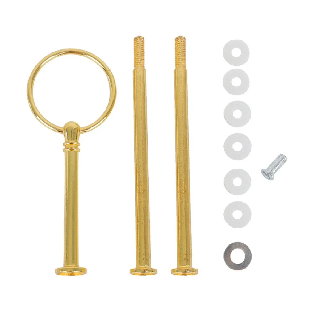 2/3 Tiers Cake Plate Stand Gold Silver Handle Fitting Hardware Rod Fruit Display Rack Part Kitchen Utensils For Wedding Party
2/3 Tiers Cake Plate Stand Gold Silver Handle Fitting Hardware Rod Fruit Display Rack Part Kitchen Utensils For Wedding Party