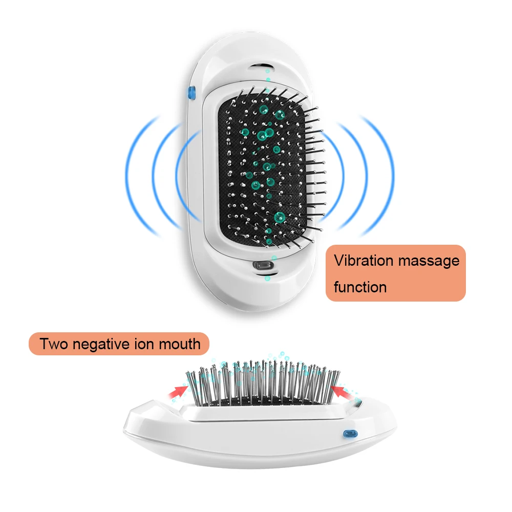 Negative Ions Electric Massage Portable Anti-Static Massage Electric Hairbrush Comb for Fatigue Relieve Stress Relief
Negative Ions Electric Massage Portable Anti-Static Massage Electric Hairbrush Comb for Fatigue Relieve Stress Relief