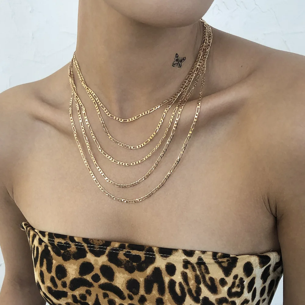 WG Multilayer Metal Necklace Exaggerated Creative Choker Personality Hip Hop Clavicle Chain Necklace Jewelry
WG Multilayer Metal Necklace Exaggerated Creative Choker Personality Hip Hop Clavicle Chain Necklace Jewelry