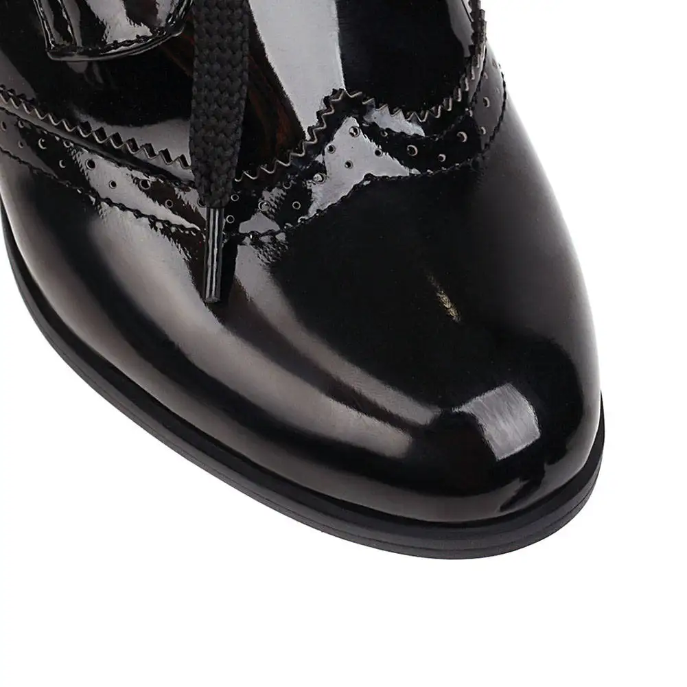 Женские туфли-лодочки на высоком квадратном каблуке с круглым носком | Обувь