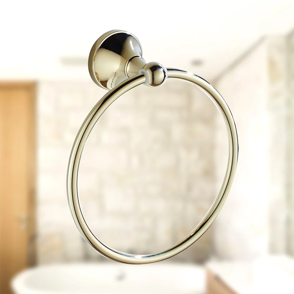 Round Towel Ring Bathroom Gold Plated Brass Antique Brushed Old Towel Rack Hanging Towel Ring
Round Towel Ring Bathroom Gold Plated Brass Antique Brushed Old Towel Rack Hanging Towel Ring
