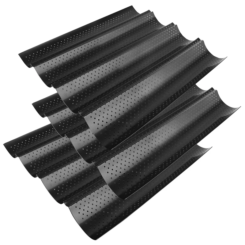 4 Groove French Bread Baking Mold, 3Pcs Non-Stick Form Metal Dish Wave Tray Practical Cake Loaf Baguette Pans Tools
4 Groove French Bread Baking Mold, 3Pcs Non-Stick Form Metal Dish Wave Tray Practical Cake Loaf Baguette Pans Tools