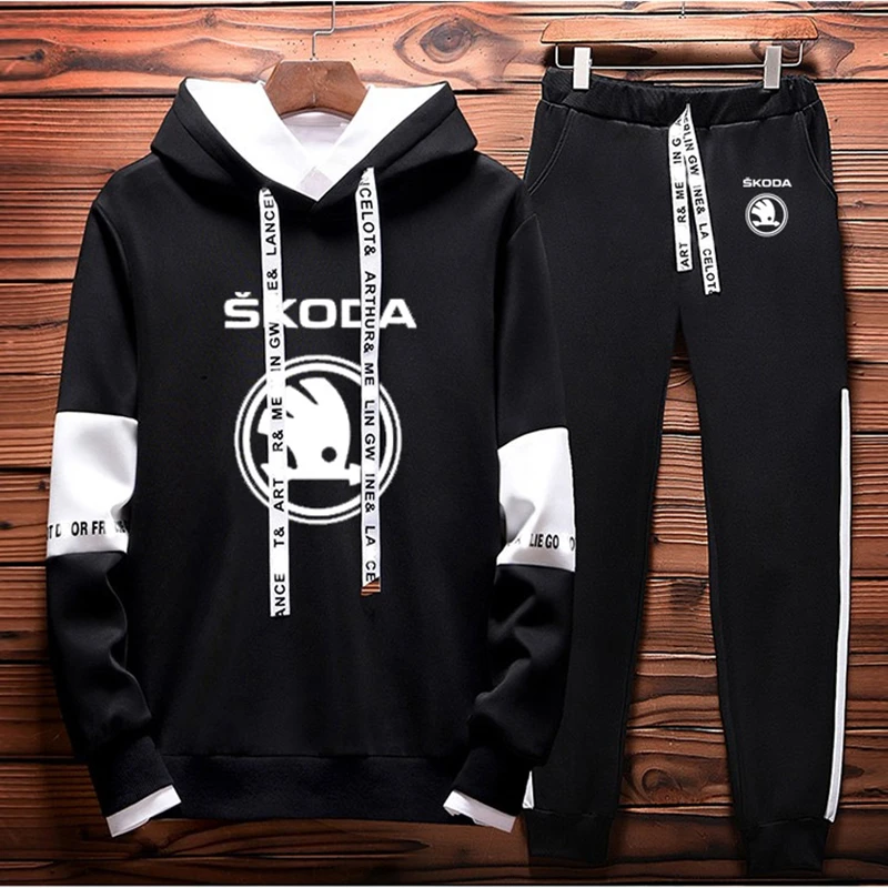 Spring Autumn Colorblock Men pullover Skoda Car Logo Printing Casual Sweatshirt High Quality Cotton Men Hooded pants 2 piece set
Spring Autumn Colorblock Men pullover Skoda Car Logo Printing Casual Sweatshirt High Quality Cotton Men Hooded pants 2 piece set