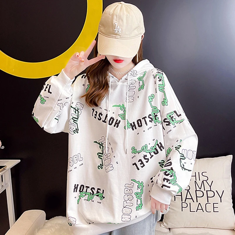 Autumn Design Letter White Hoodies Women Loose Casual Student Clothes Print Elegant Hoodies Korean Fashion Funny Tops New
Autumn Design Letter White Hoodies Women Loose Casual Student Clothes Print Elegant Hoodies Korean Fashion Funny Tops New