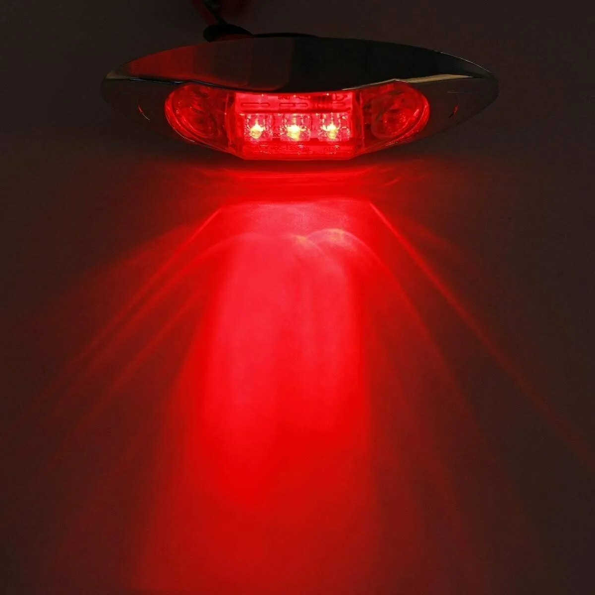 12-24V 10PCS Red Truck Trailer Side Marker Clearance Light Car Oval Chrome Base 3 LED Red ABS Lens Red Light License Plate Light
12-24V 10PCS Red Truck Trailer Side Marker Clearance Light Car Oval Chrome Base 3 LED Red ABS Lens Red Light License Plate Light