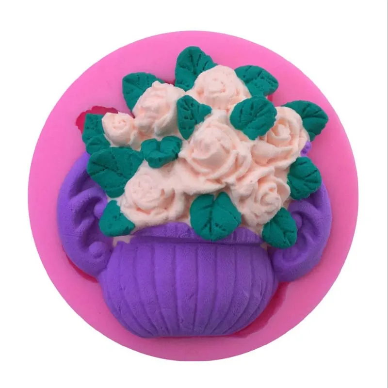 Flower basket potted shape silicone mold cake DIY fondant baking tool ice tray mold soap mold X032
Flower basket potted shape silicone mold cake DIY fondant baking tool ice tray mold soap mold X032