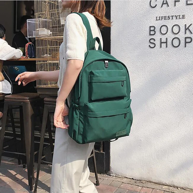 Solid Color Backpack For Women 2020 Waterproof Nylon Multi Pocket Travel Backpacks Large Capacity School Bag For Teenage 
Solid Color Backpack For Women 2020 Waterproof Nylon Multi Pocket Travel Backpacks Large Capacity School Bag For Teenage