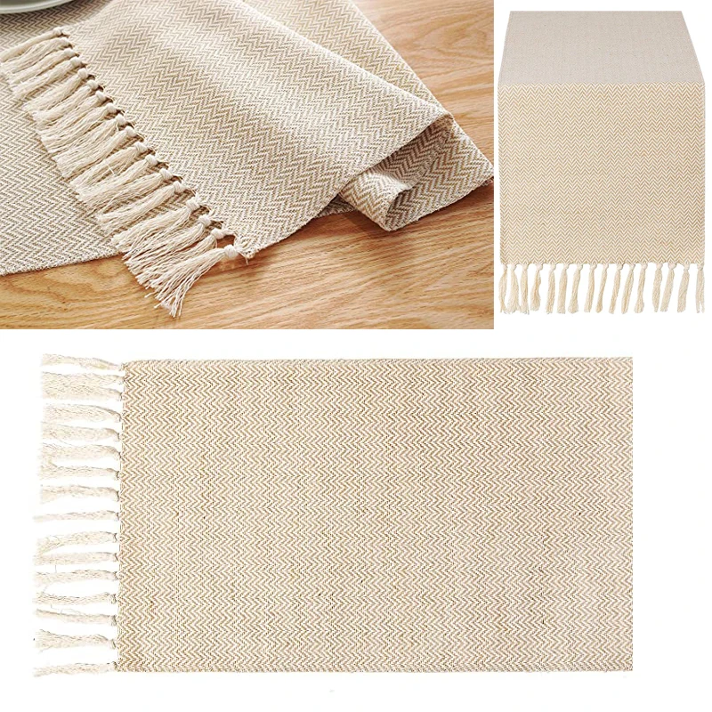 Table Runner Burlap Jute Linen Rustic Woven Tablecloth Setting With Fringe For Wedding Christmas Home Party Decorations 13*72"
Table Runner Burlap Jute Linen Rustic Woven Tablecloth Setting With Fringe For Wedding Christmas Home Party Decorations 13*72"