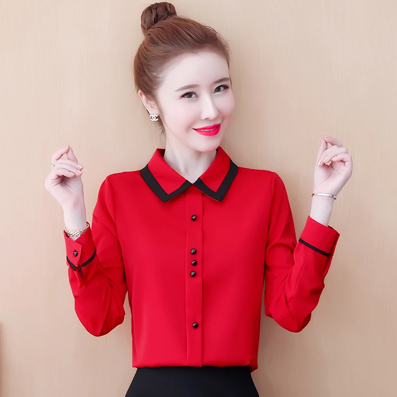 Женская шифоновая рубашка с длинным рукавом, корейский стиль, новинка 2021 
Женская шифоновая рубашка с длинным рукавом, корейский стиль, новинка 2021