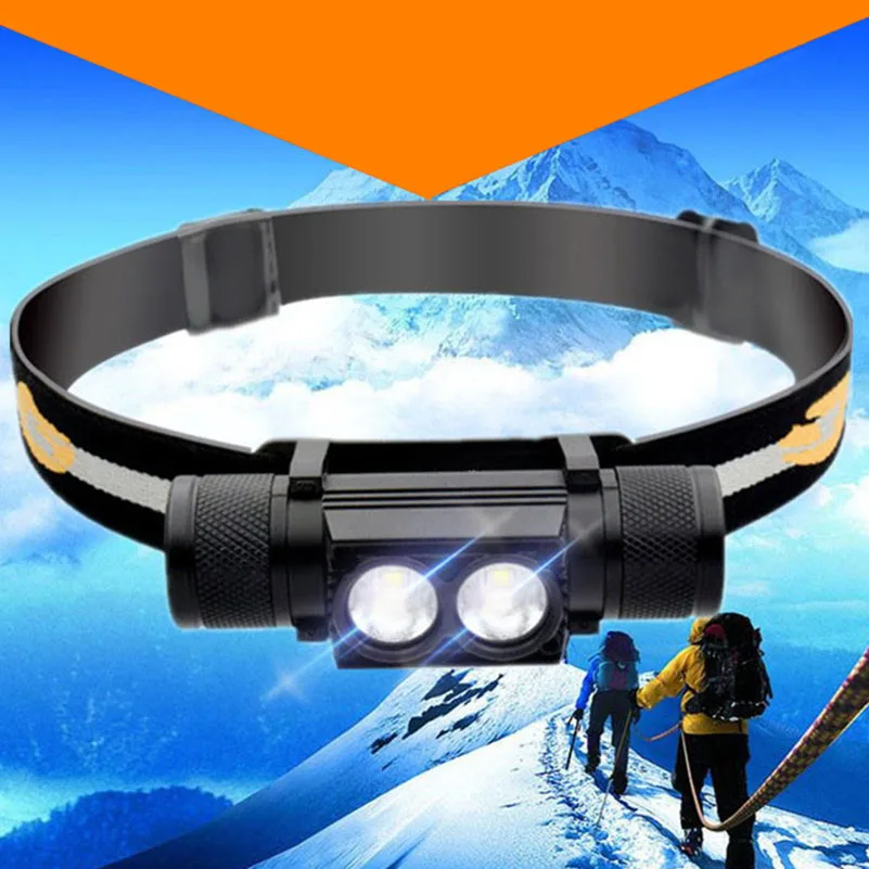 Головсветильник фонарь XML L2 светодиодный перезаряжаемый через USB 18650|head torch light|led