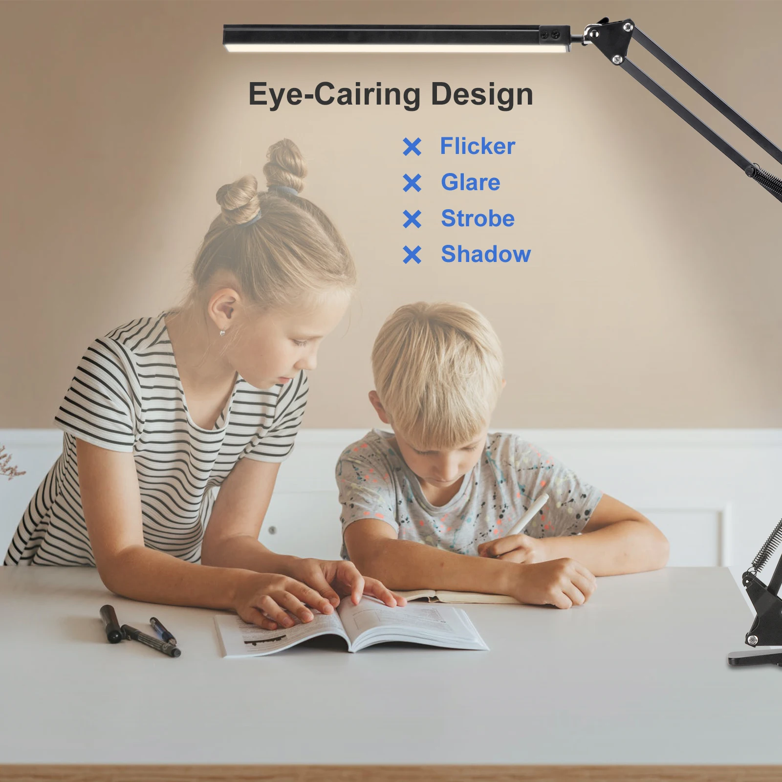 Home Table Lamp with Clamp Flexible Desk Lamp Leg Swing Arm Clamp Mount Light Black Reading Lights for Home Office Study 1pcs
Home Table Lamp with Clamp Flexible Desk Lamp Leg Swing Arm Clamp Mount Light Black Reading Lights for Home Office Study 1pcs
