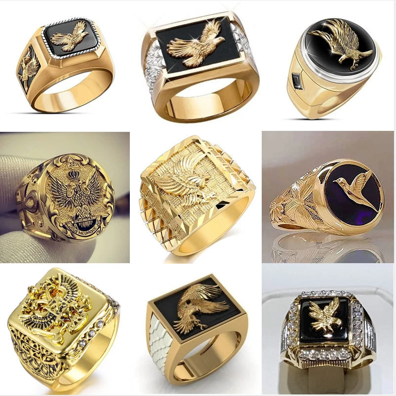 MFY Domineering Metal Eagle Men's Ring Punk Style Enamel Animal Male Rings Jewelry Hand Accessories Size 6-13
MFY Domineering Metal Eagle Men's Ring Punk Style Enamel Animal Male Rings Jewelry Hand Accessories Size 6-13