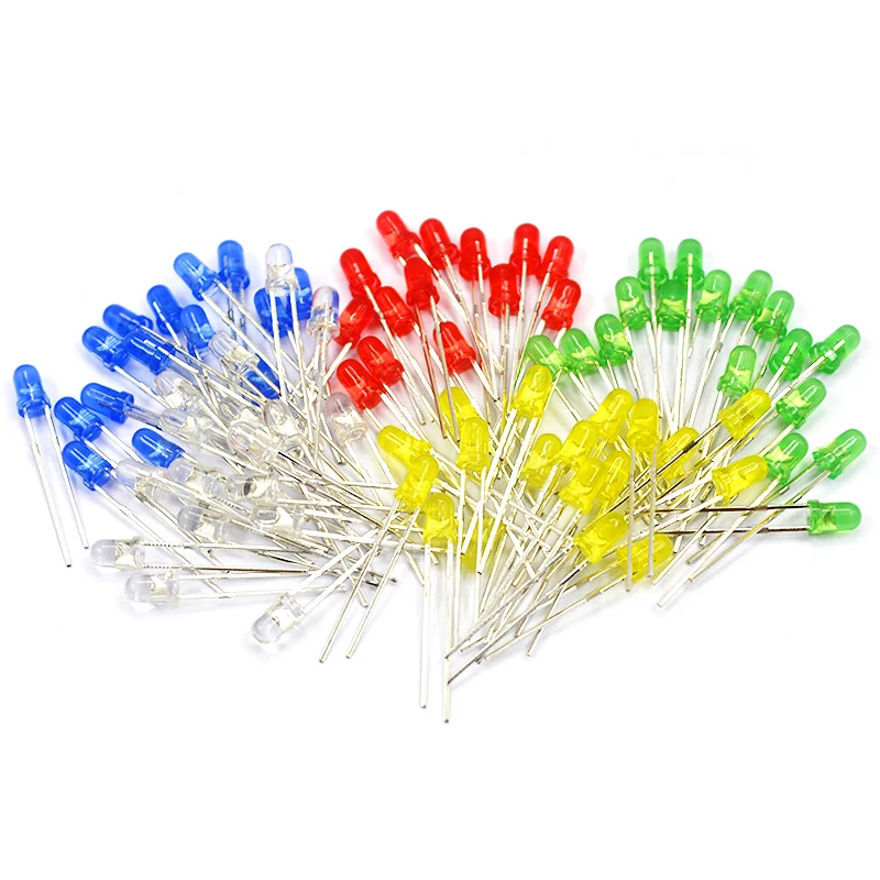 20 Pcs/Set 3mm Light-emitting Diode LED Lamp Beads Super Bright Round Head White Green Red Yellow Orange Electronic Components
20 Pcs/Set 3mm Light-emitting Diode LED Lamp Beads Super Bright Round Head White Green Red Yellow Orange Electronic Components