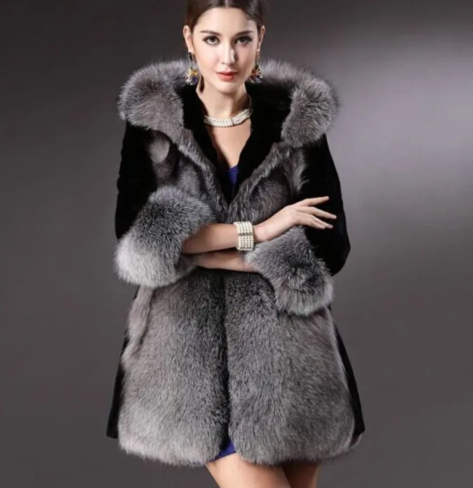 2020 винтажное зимнее женское пальто из искусственного меха элегантное теплое с