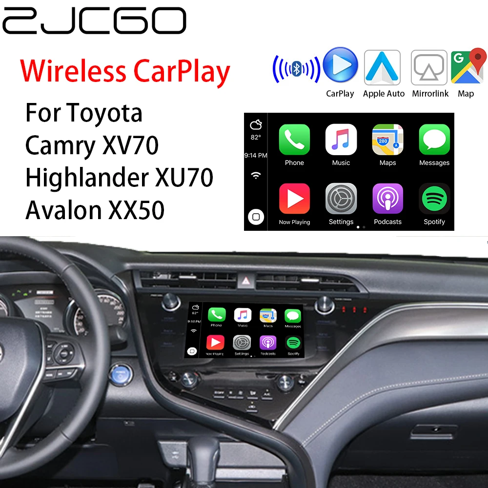 ZJCGO Wireless Apple CarPlay Android Auto interface adapter BOX For Toyota Camry XV70 Highlander XU70 Avalon XX50
ZJCGO Wireless Apple CarPlay Android Auto interface adapter BOX For Toyota Camry XV70 Highlander XU70 Avalon XX50