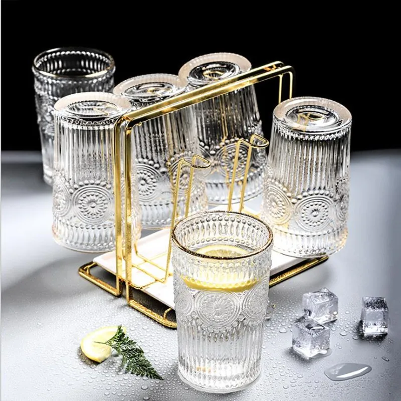 Cutelife New Retro Light Luxury Description Phnom Penh Relief Glass Water Cup Home Dining Table Tea Cup Breakfast Milk Juice Cup
Cutelife New Retro Light Luxury Description Phnom Penh Relief Glass Water Cup Home Dining Table Tea Cup Breakfast Milk Juice Cup
