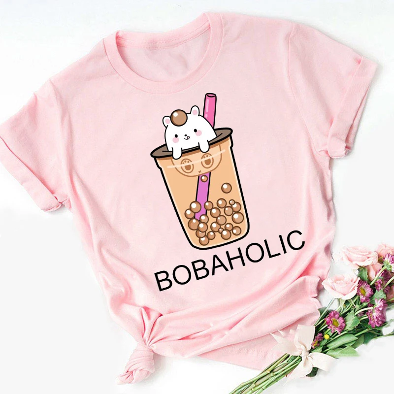 Newly women t-shirt kitten drinking pearl milk tea cartoon print t shirt femme summer coffee powder camiseta mujer tshirt tops
Newly women t-shirt kitten drinking pearl milk tea cartoon print t shirt femme summer coffee powder camiseta mujer tshirt tops