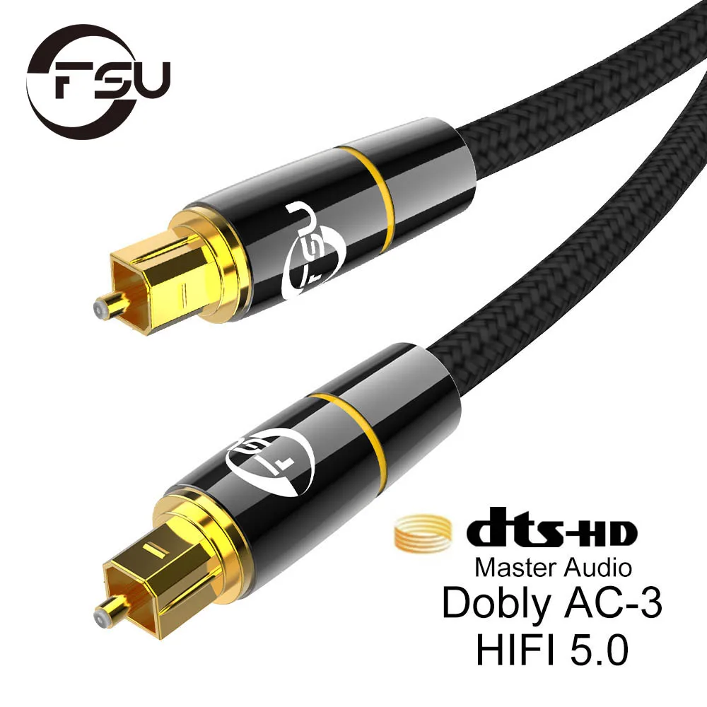 

FSU HIFI 5.1 Digital Optical Audio Cable Toslink 1m 2m 3m 10m SPDIF Coaxial Cable for TV Blu-ray Player Amplifier Fiber Cable