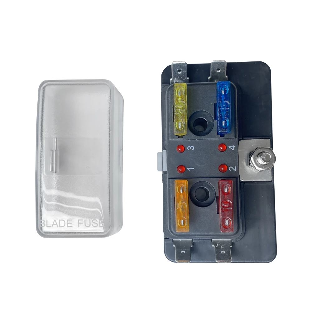 32v 4-Way Car Marine Waterproof Fuse Box Block Holder With LED Indicator For 12V/24V Failure Light Car Marine Auto Accessories
32v 4-Way Car Marine Waterproof Fuse Box Block Holder With LED Indicator For 12V/24V Failure Light Car Marine Auto Accessories