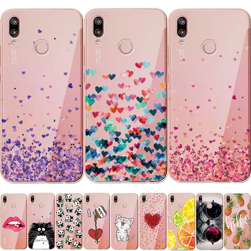 Задняя крышка для Huawei P8 P9 Lite 2017 P10 P20 P30 Pro P40 E силиконовый мягкий милый чехол из ТПУ