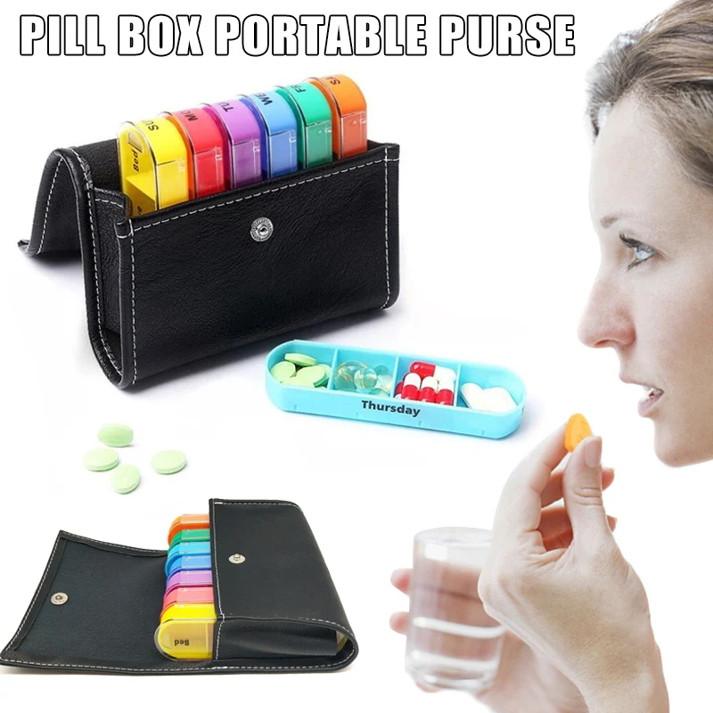 BPA-Free Pill Organizer Box Weekly Case Easy to Slide Durable Leather Pouch FB
BPA-Free Pill Organizer Box Weekly Case Easy to Slide Durable Leather Pouch FB