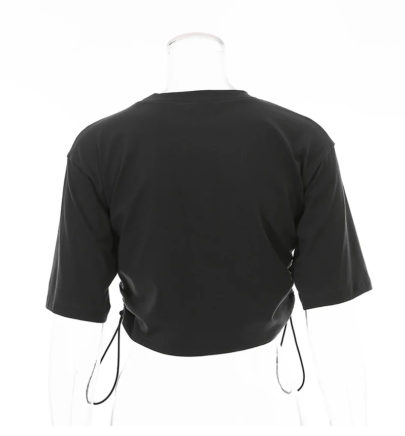 Summer New Fashion Women O-Neck Shorts Sleeve Loose T Shirt Shirring Crop Tops Female
Summer New Fashion Women O-Neck Shorts Sleeve Loose T Shirt Shirring Crop Tops Female