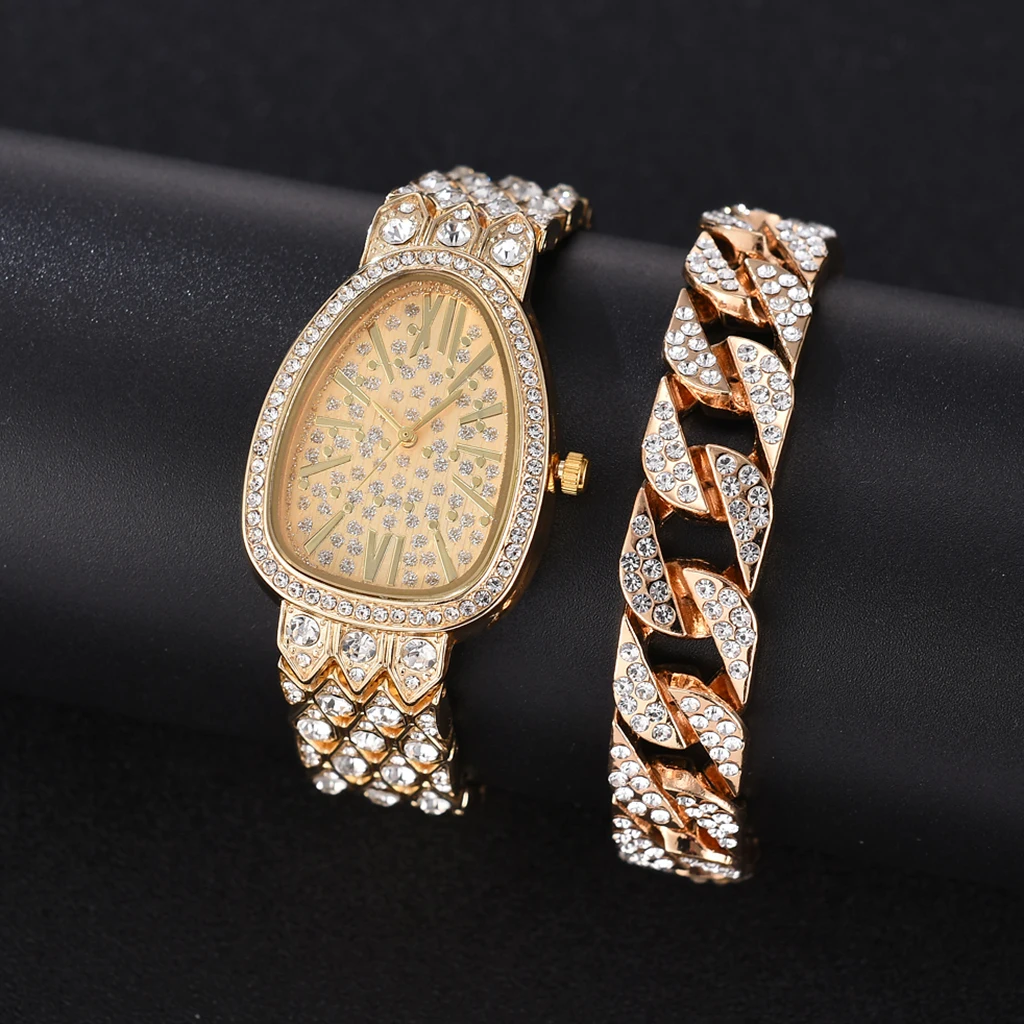 Luxury Women Gold Watch Water Drip Shape Dial Ladies Quartz Diamond Wristwatch Elegant Female Bracelet Watches Set Reloj Mujer
Luxury Women Gold Watch Water Drip Shape Dial Ladies Quartz Diamond Wristwatch Elegant Female Bracelet Watches Set Reloj Mujer