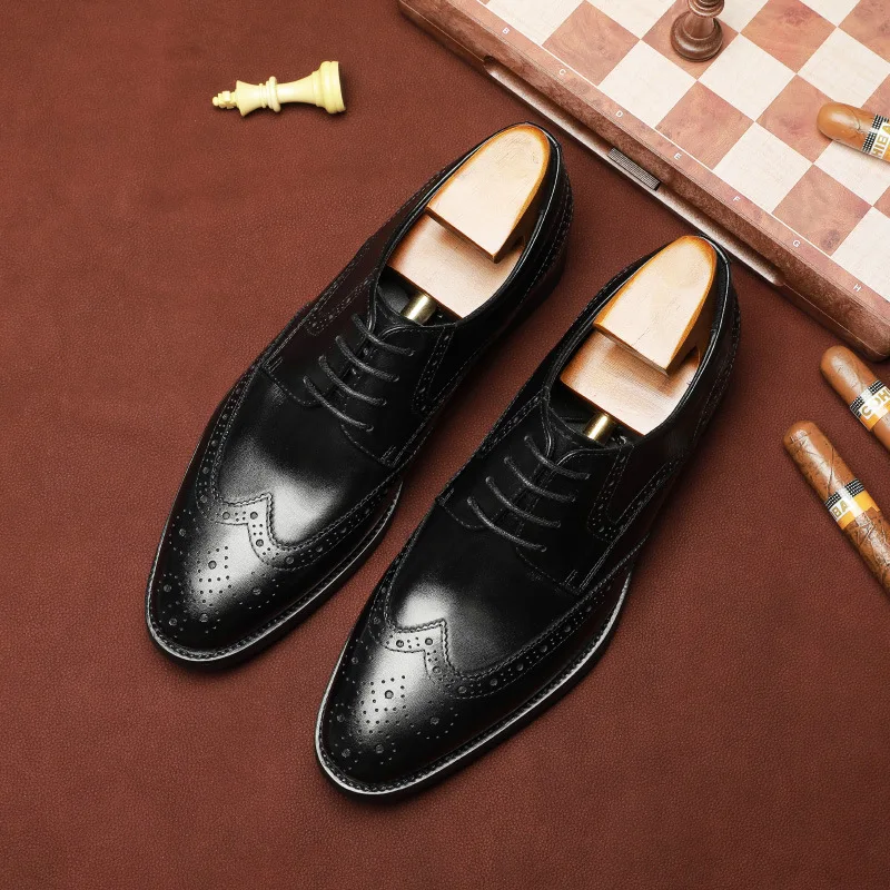 Men Formal Shoes 2022 Italian Genuine Leather Handmade Classic Brogue Wedding Shoes for Mens Lace Up Black Autumn Party Suit
Men Formal Shoes 2022 Italian Genuine Leather Handmade Classic Brogue Wedding Shoes for Mens Lace Up Black Autumn Party Suit
