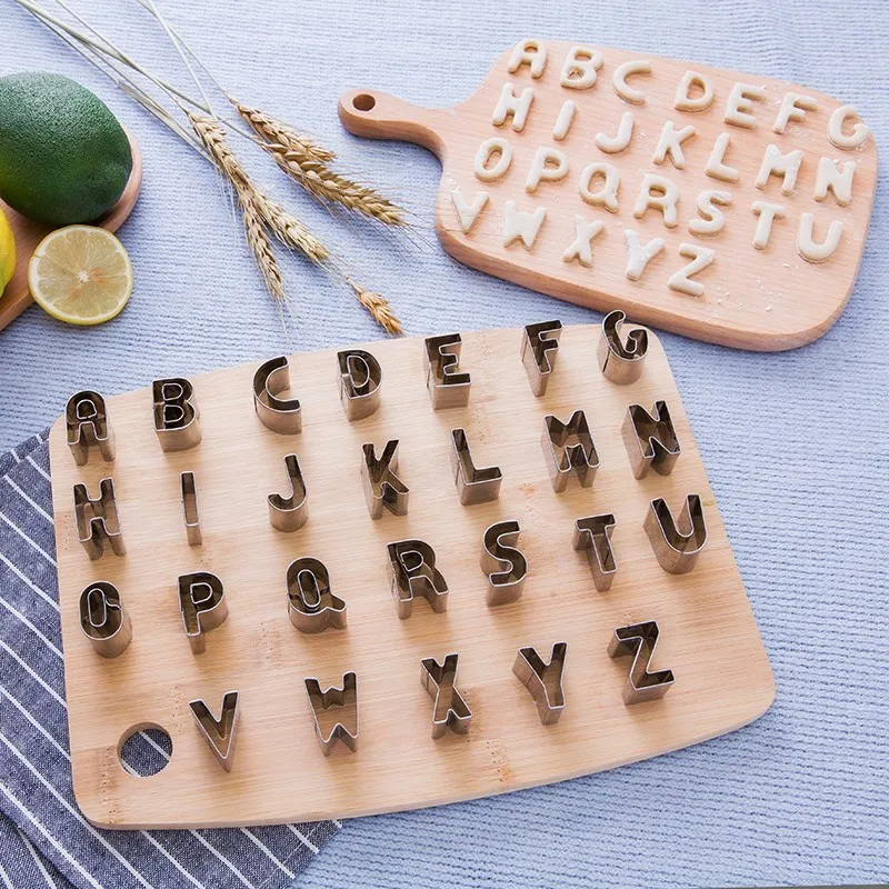26 English letters sugar turning stainless steel biscuit mould set cookies mould cake baking mould DIY cake 
26 English letters sugar turning stainless steel biscuit mould set cookies mould cake baking mould DIY cake