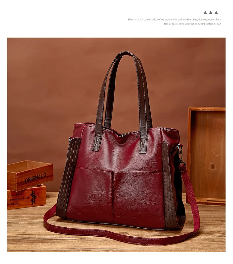Large Capacity Soft Leather Tote Bag Female New Trendy Handbag Shoulder Lady Bag Messenger Bag Fashion
Large Capacity Soft Leather Tote Bag Female New Trendy Handbag Shoulder Lady Bag Messenger Bag Fashion