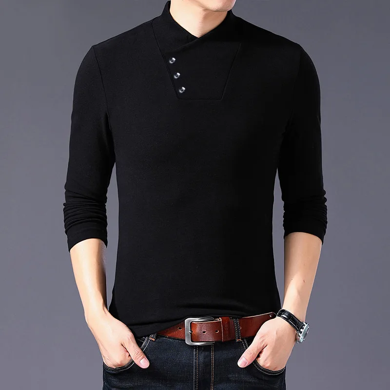 Spring Fashion Slim Fit T Shirt Men Cotton Tshirt Men Long Sleeve Irregular Collar Solid Color Men Clothing 2020 High Quality
Spring Fashion Slim Fit T Shirt Men Cotton Tshirt Men Long Sleeve Irregular Collar Solid Color Men Clothing 2020 High Quality