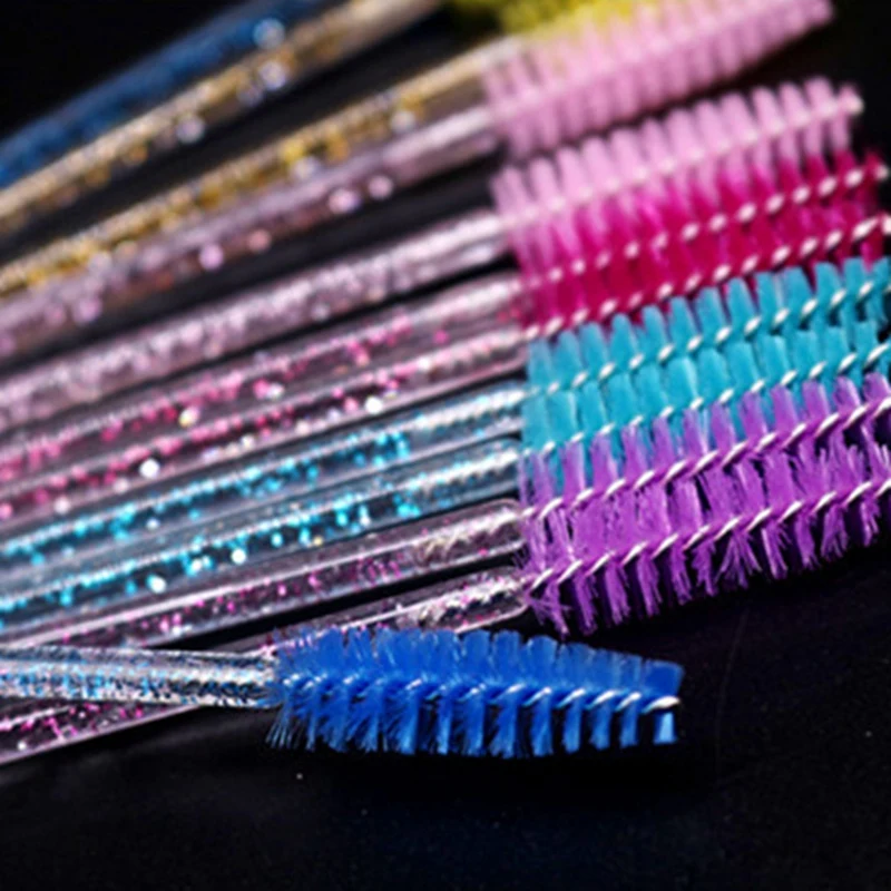 

300 Pack Multicolor Disposable Eyelash Mascara Brushes Wands Applicator Makeup Brush Kits, Random Color