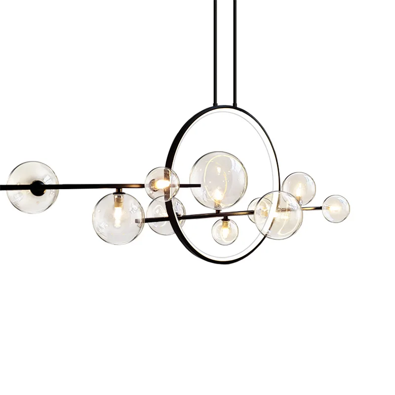 Modern Lights Dining table iron LED Chandelier Nordic Living room Lighting Dining room Decor Transparent glass ball Hanging lamp
Modern Lights Dining table iron LED Chandelier Nordic Living room Lighting Dining room Decor Transparent glass ball Hanging lamp